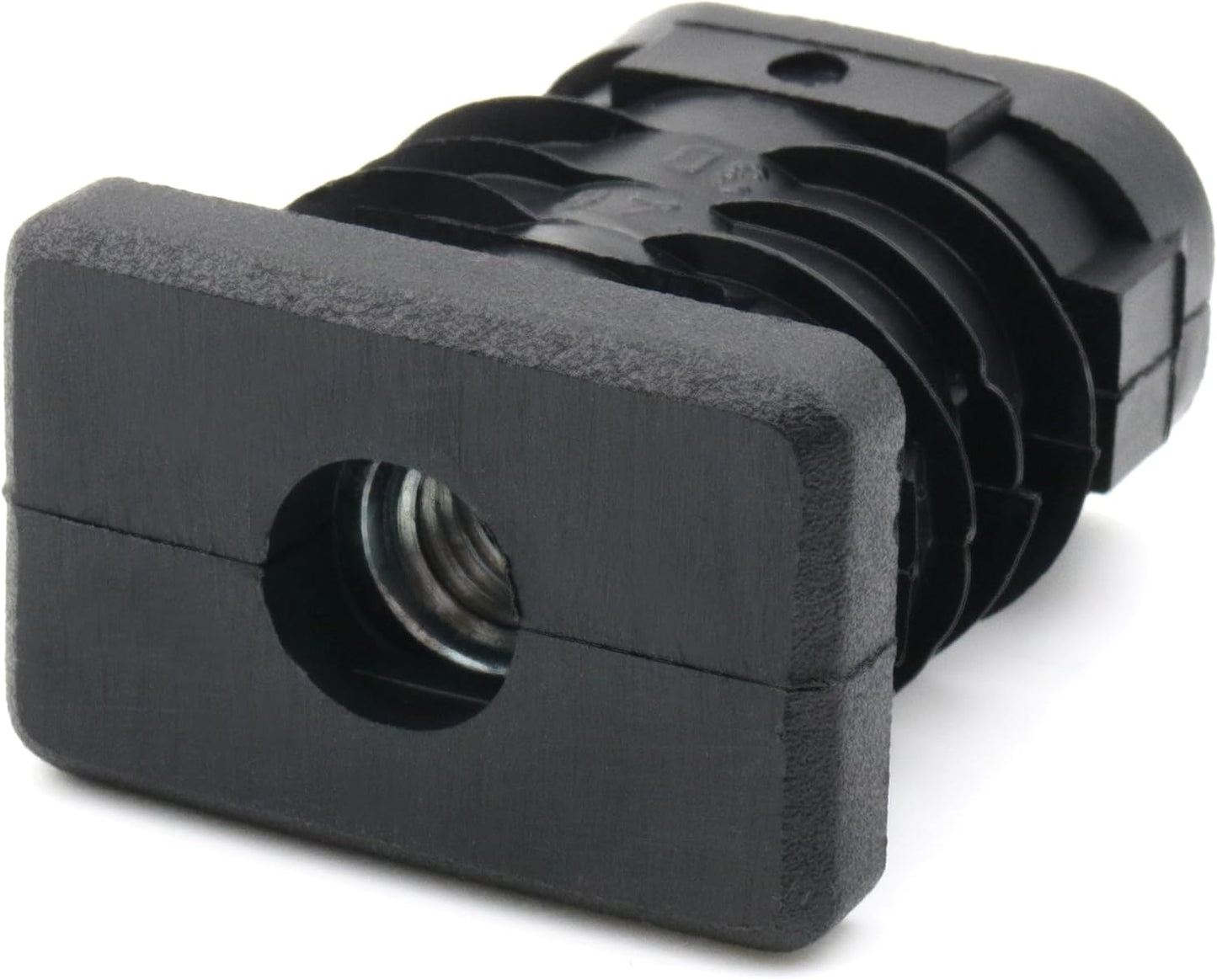 Design61 4x threaded plugs rectangular tube plugs 30x20 mm 1.5 mm with M8 internal thread