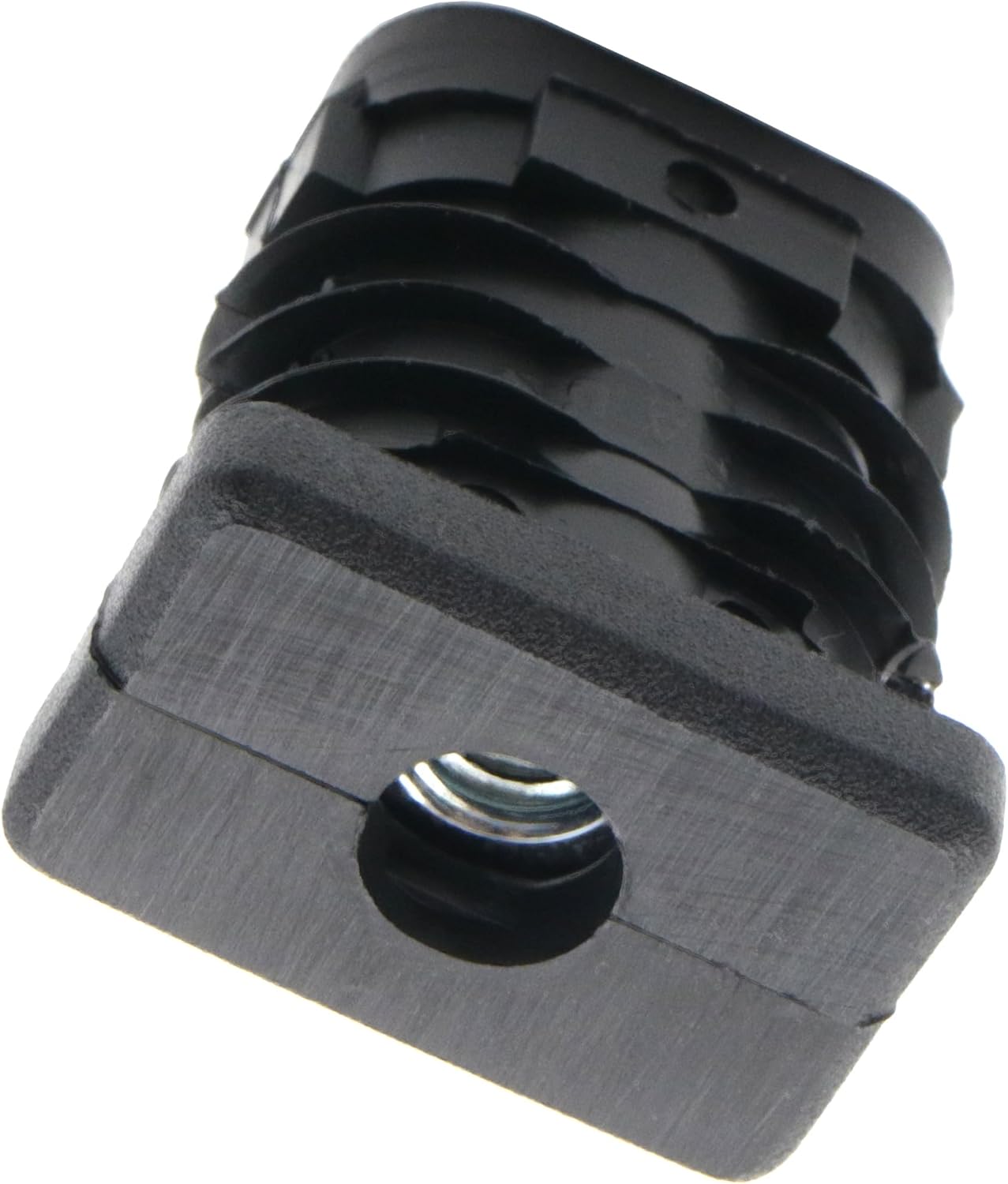 Design61 4x threaded plugs rectangular tube plugs 30x20 mm 1.5 mm with M8 internal thread