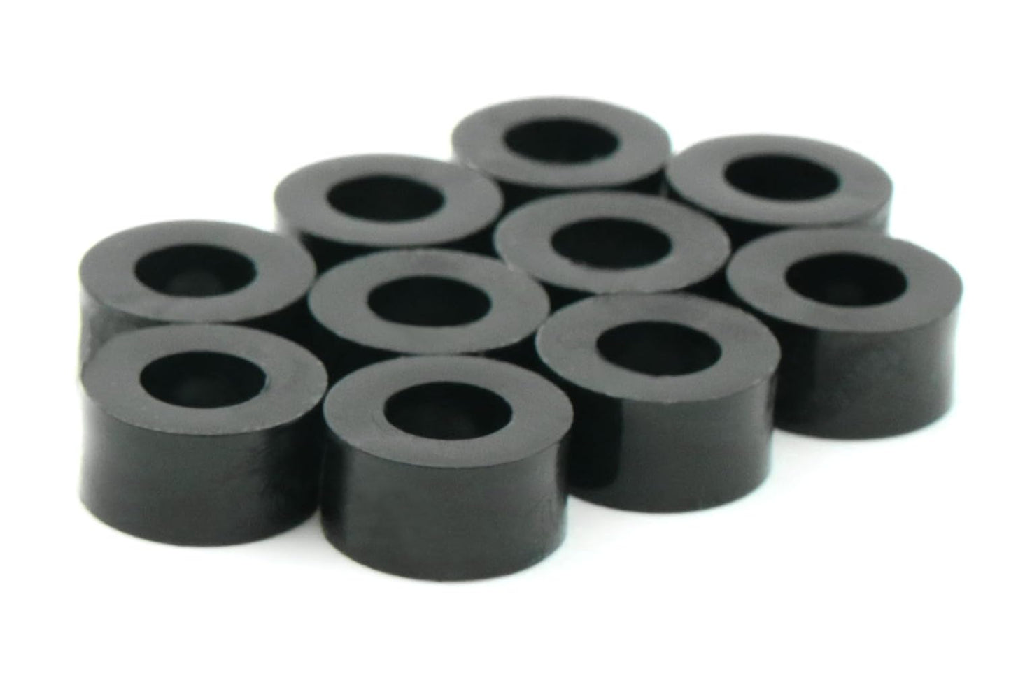 Design61 10x Distanzstücke Distanzhülsen Unterlegscheiben L 4 mm x Ø 10 / 5 mm M5 Rund HD-Polyethylen