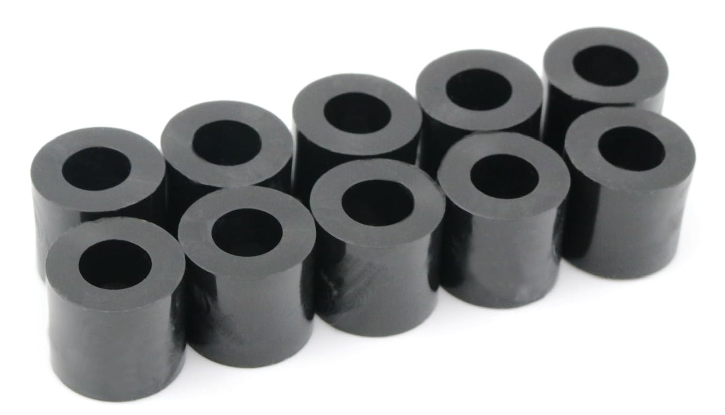 Design61 10x Distanzstücke Distanzhülsen Unterlegscheiben L 8 mm x Ø 10 / 5 mm M5 Rund HD-Polyethylen