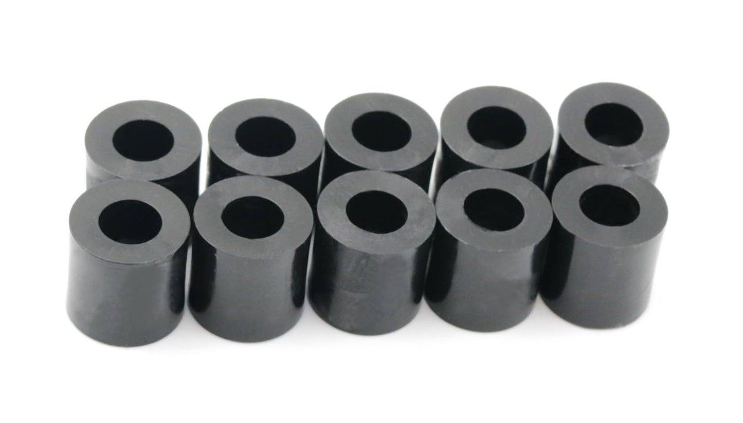 Design61 10x entretoises douilles d'écartement rondelles L 10 mm x Ø 10 / 5 mm M5 rondes HD-Polyéthylène