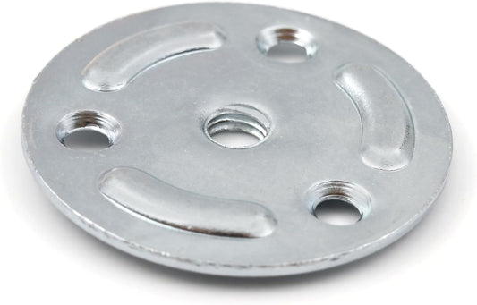 Plaque à visser Design61 4 pièces, ronde 50 mm pour pieds de table, pieds d'armoire, pieds de canapé, pieds de meuble avec filetage M10