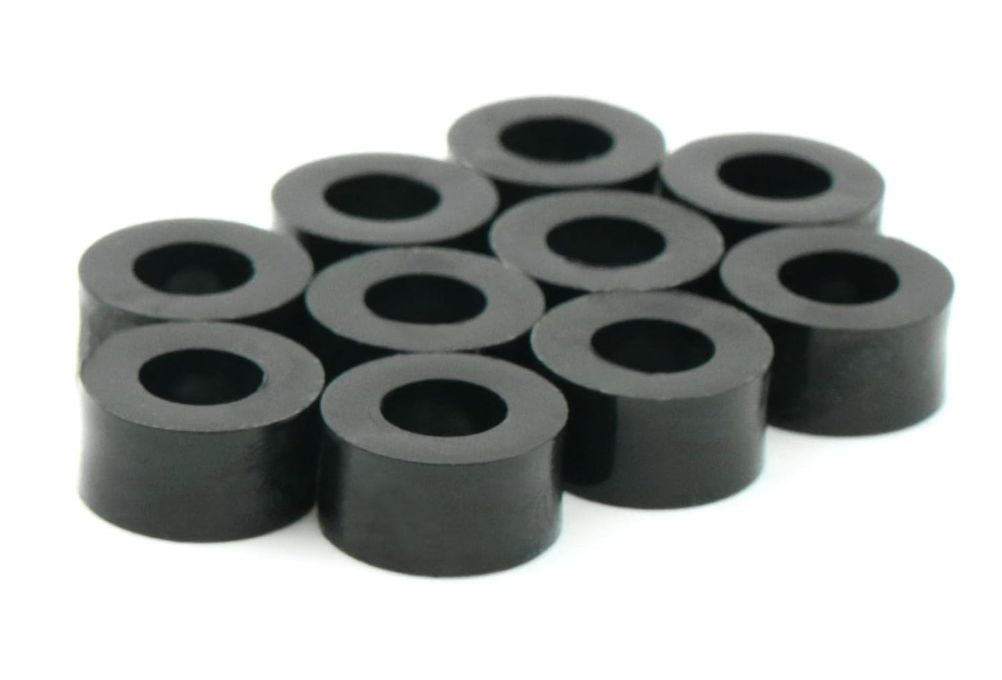 Design61 10x Distanzstücke Distanzhülsen Unterlegscheiben L 9 mm x Ø 15 / 6 mm M6 Rund HD-Polyethylen