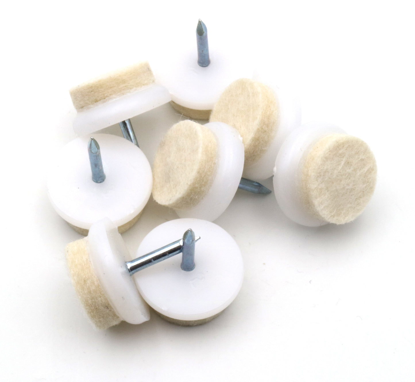 Design61 8x Parkettgleiter Möbelgleiter Stuhlbeingleiter Filzgleiter mit Nagel Ø 21mm