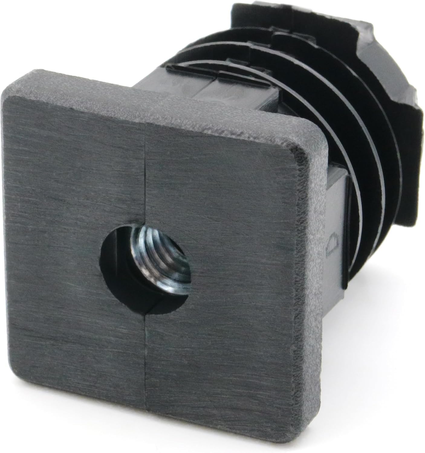 Design61 4X Gewindestopfen Vierkantrohrstopfen 30x30 mm 1,5-2 mm mit M10 Innengewinde