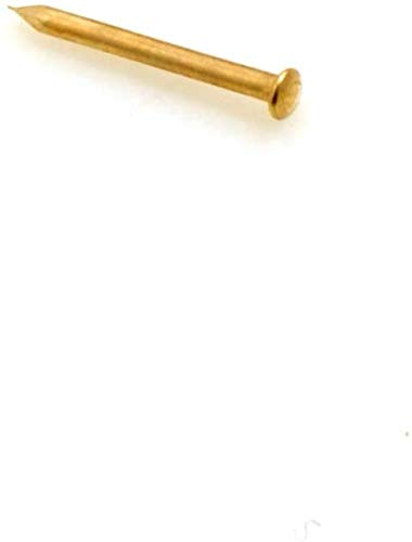 Design61 Round Head Pins Nails 1.4 x 25 mm Iron Brass Plated 100g Approx. 300 Pieces