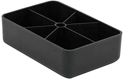 Design61 4er Set Sofa Füße Kunststoff Möbelgleiter Möbeluntersetzer Sofa Sessel zum Anschrauben Kunststoff Möbelgleiter Eckig in Schwarz