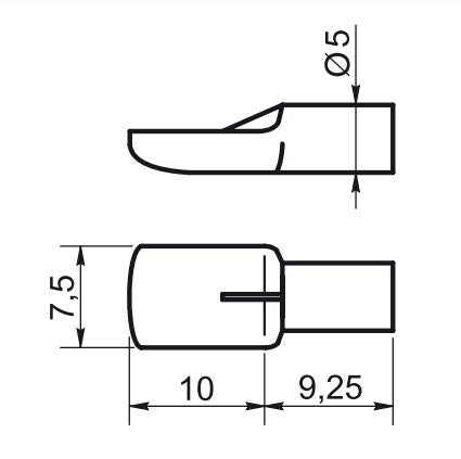 Design61 Regalbodenträger 5 mm Bodenträger für Regalböden Stahl Löffelform Stahl Vermessingt 20 Stück