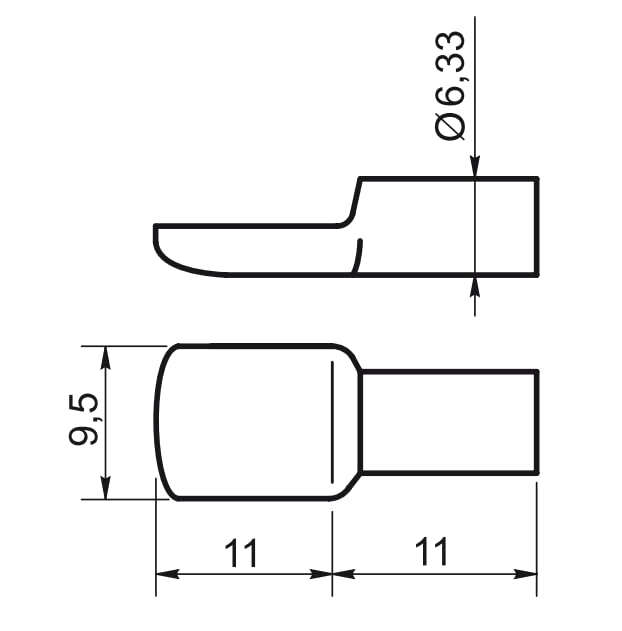 Design61 Shelf Support 6.33 mm Shelf Support for Shelves Steel Brass Plated Spoon Shape 20 Pieces
