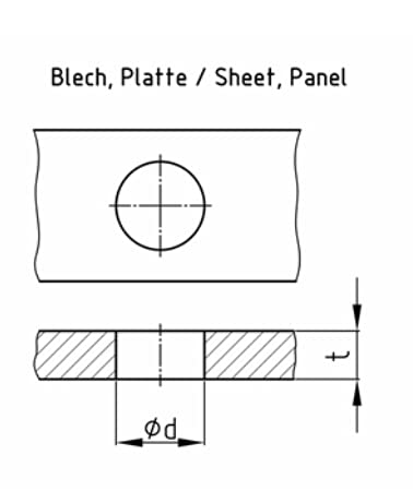 Cable grommets set of 20 plastic for cables from 3.2-25.4 mm Ø and sheet metal up to max. 3.2 mm thickness in black