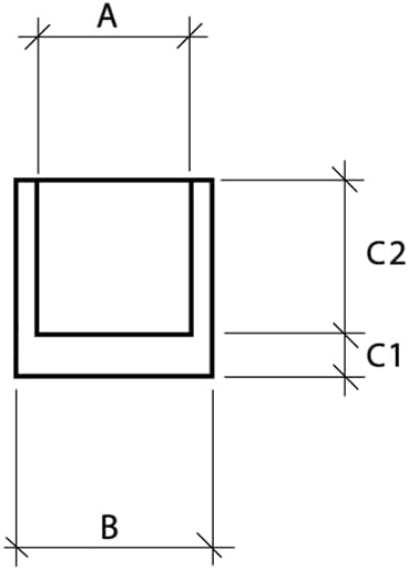 Design61 4er Silikon Filzgleiter Stuhlbeinkappen Eckig Gleitkappen Filzkappen Bodenschutz für Stühle von 15-18mm