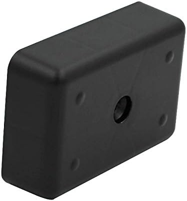 Design61 4er Set Sofa Füße Kunststoff Möbelgleiter Möbeluntersetzer Sofa Sessel zum Anschrauben Kunststoff Möbelgleiter Eckig in Schwarz