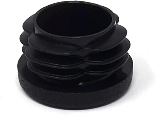 Design61 8X Lamellenstopfen für Rundrohre Außen-Ø 22 mm mit Einer Wandstärke von 2-4mm in Schwarz