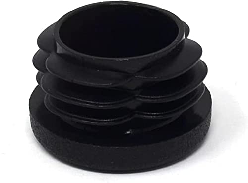Design61 8x slatted plugs for round tubes Ø 20-22.2 mm in black