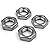 Design61 4X Edelstahl Sechskantmuttern M16 DIN 439 Edelstahlmuttern niedrig