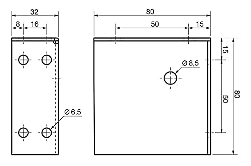 Design61 1x connecteur d'angle raccord d'angle raccord de lit 80 mm x 80 mm