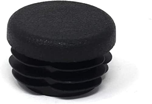 Design61 8X Lamellenstopfen für Rundrohre Außen-Ø 21 mm Wandstärke 0,8-2,5 mm in Schwarz