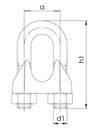 Design61 2x serre-câbles 13 mm (1/2 pouce) galvanisés anciennement DIN 741