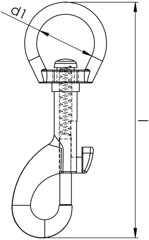 Design61 4er Set Karabinerhaken Karabiner 360 Grad Drehgelenk aus Druckguss Vernickelt (75mm)