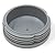 Design61 4X Lamellenstopfen für Rundrohre Ø 52-54 mm in Grau
