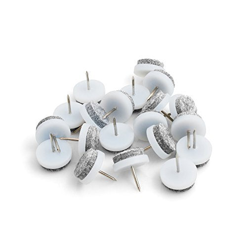 Design61 20 Parquet Gliders Furniture Gliders Chair Leg Gliders Floor Protection Felt Gliders Felt with Nail 20mm