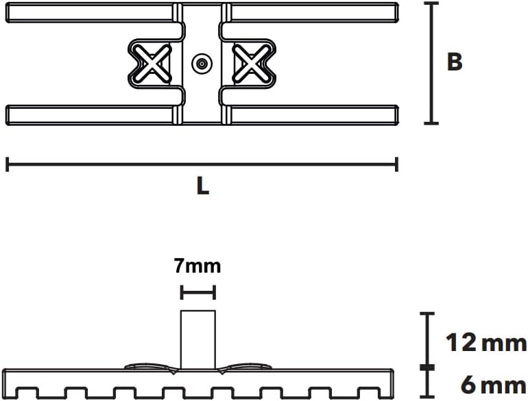 Design61 100 Stück Abstandhalter für Terrassendielen Terrasse 7mm Distanzhalter für 7mm Fuge aus Kunststoff für Unterkonstruktion zur Ventilation und Verhinderung von Staunässe