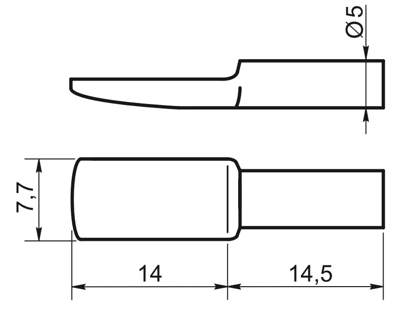 Design61 Shelf Support 5 mm Shelf Support for Shelves Steel Brass Plated Spoon Shape 20 Pieces