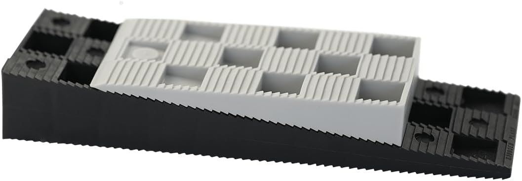 Design61 4Stück Justierkeile für Terrassen Unterkonstruktionen für Holz Aluminium Witterungsbeständig Robust und Wiederverwendbar Ideal für Terrassenbau und Unterleger 14-22 mm