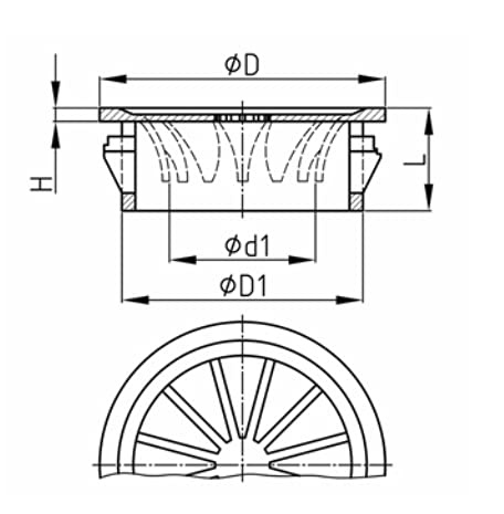 Cable grommets set of 20 plastic for cables from 3.2-25.4 mm Ø and sheet metal up to max. 3.2 mm thickness in black