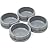 Design61 4X Lamellenstopfen für Rundrohre Ø 52-54 mm in Grau