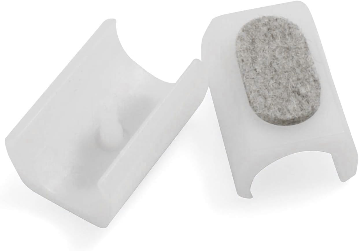 Design61 8X felt glides for cantilever chair glides Ø 24-25 mm furniture glides with noise-dampening felt gliding surface natural
