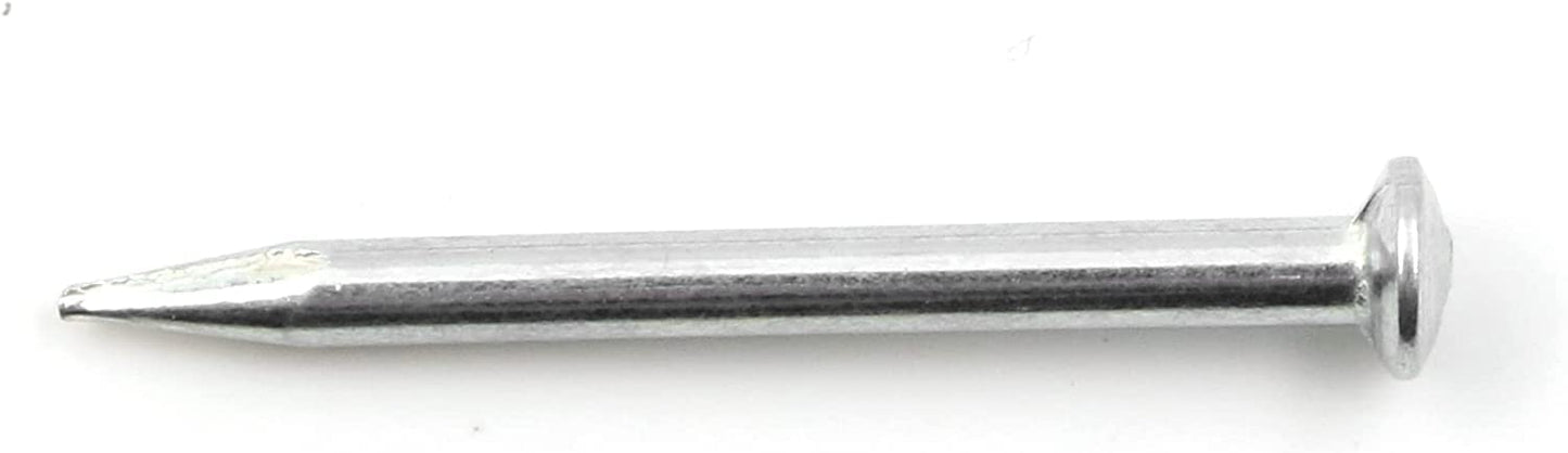 Design61 100x clous en acier, clous pour plinthes, 1,5 x 20 mm, tête plate, galvanisés