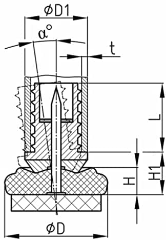 Design61 4X Filzgleiter Gelenkgleiter für Rohrinnen-Ø 16,5-17,0 mm Möbelgleiter zum Einstecken