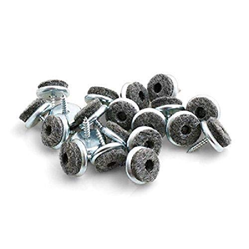Design61 20 felt gliders parquet gliders furniture gliders chair leg gliders parquet gliders felt for screwing on floor protection 20mm steel nickel-plated