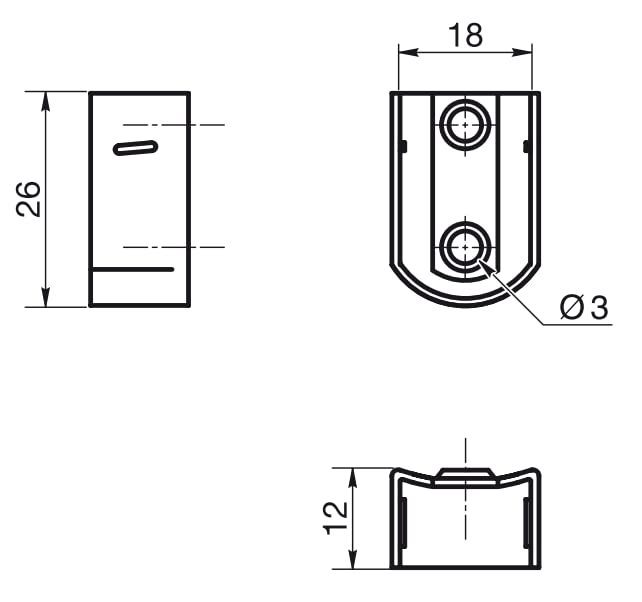 Design61 Set of 10 Wardrobe Pipe Bearings Wardrobe Rod Holder Clothes Rail Holder Wardrobe Rod Bracket 18mm