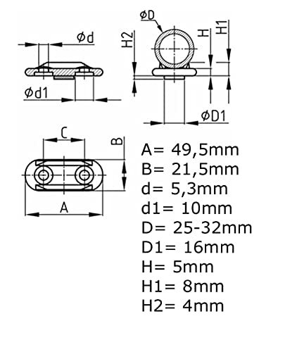Design61 4X Filzgleiter Bodenschongleiter Schalengleiter für Freischwinger für Rundrohre 25-32 mm