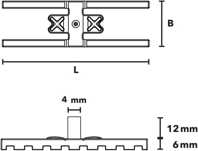 Design61 100 Stück Abstandhalter für Terrassendielen Terrasse 4mm Distanzhalter für 4mm Fuge aus Kunststoff für Unterkonstruktion zur Ventilation und Verhinderung von Staunässe