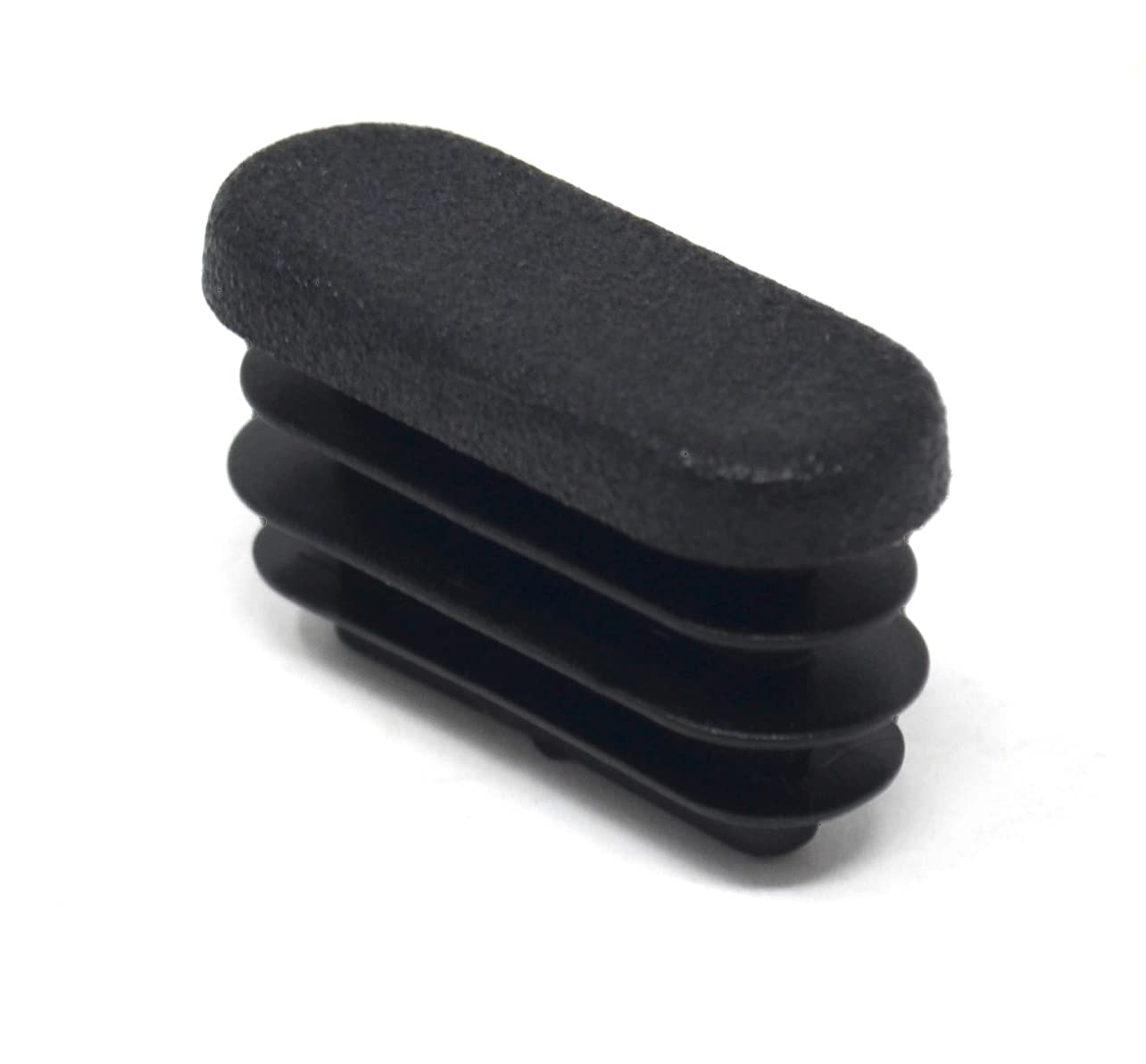 Design61 10x Oval tube pipe plugs slatted plugs 25x10 mm with slats for wall thickness up to 0.8-2 mm