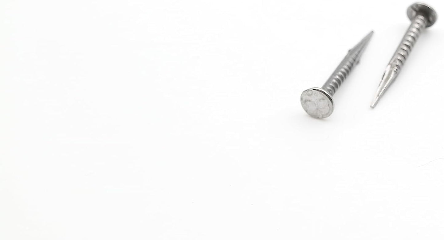 Design61 50x steel pins steel nails belt pins 2.5 x 25 mm with round flat head extra pointed tip blank