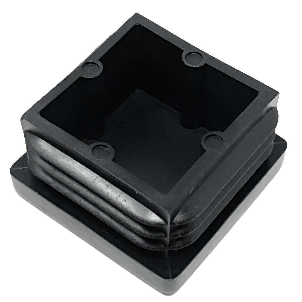 Design61 10x Vierkant Rohrstopfen 40x40mm mit Lamellen für Innenmaß 36-37mm