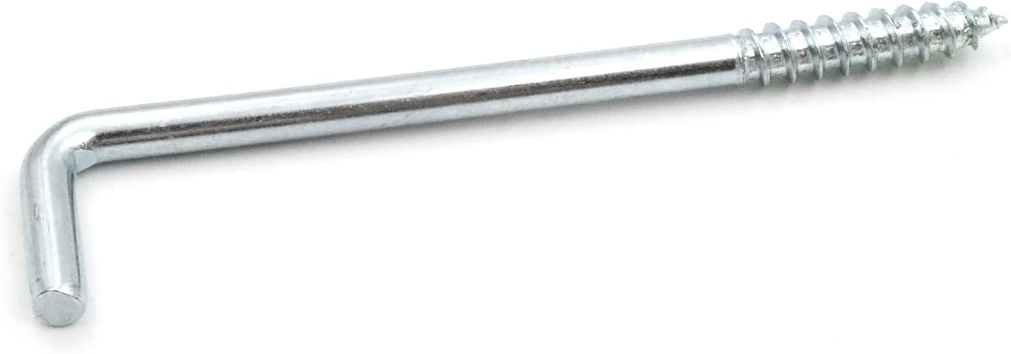 Design61 4x Gerade Schraubhaken Konsolhaken Stahlhaken 100 x 5,25 mm Wandhaken mit Gewinde Einschraubhaken für Wand & Decke Haken zur Befestigung von Seilen Ketten Pflanzen Lampen