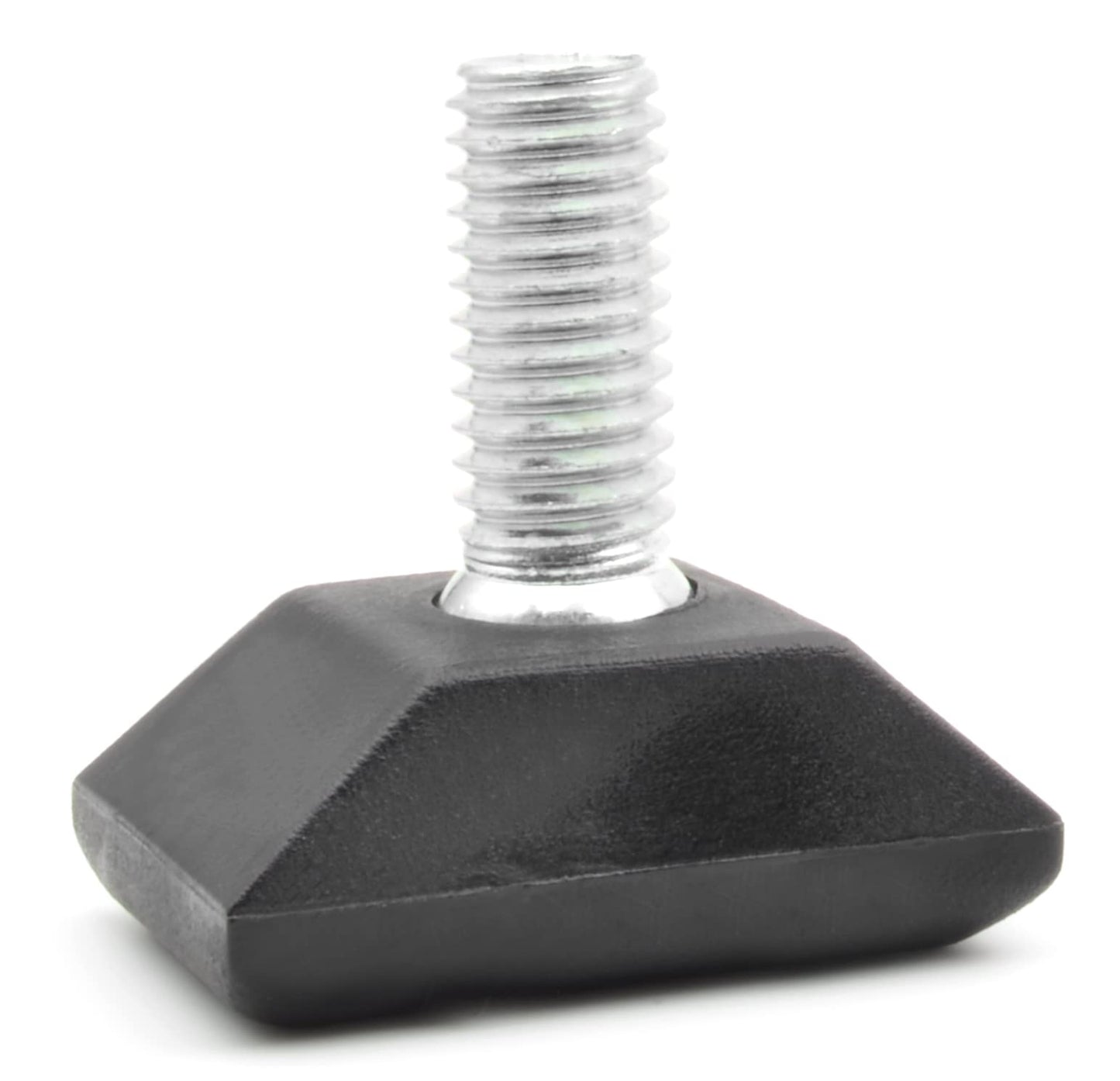 Design61 4X Möbelgleiter 30x20 mm M8x 30 mm Rechteckige Gelenkgleiter mit Stahlkugelbolzen