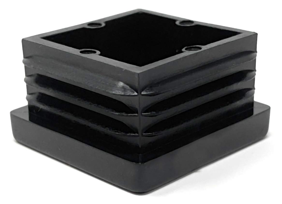 Design61 10x Vierkant Rohrstopfen 30x30 mm mit Lamellen für Innenmaß 26-27mm