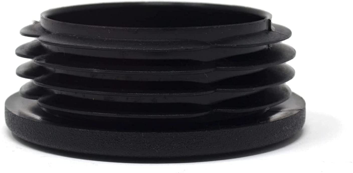 Design61 4x bouchons à lamelles pour tubes ronds Ø 48,4 mm, épaisseur de paroi 1,2-3,6 mm, noir