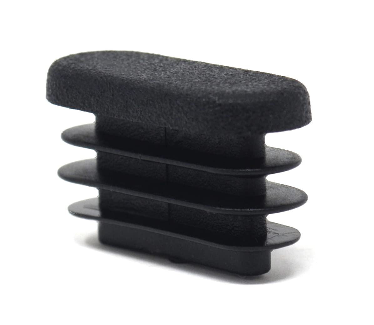 Design61 10x Oval tube pipe plugs slatted plugs 25x10 mm with slats for wall thickness up to 0.8-2 mm