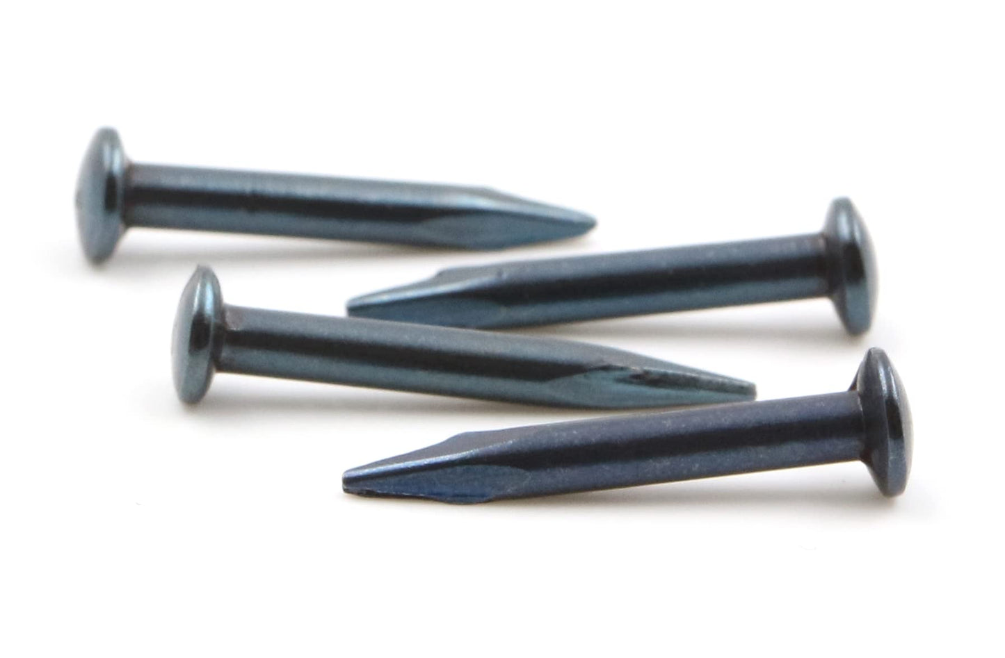 Design61 100x steel pins steel nails skirting board pins nail 2.0 x 16 mm lens head BLUE