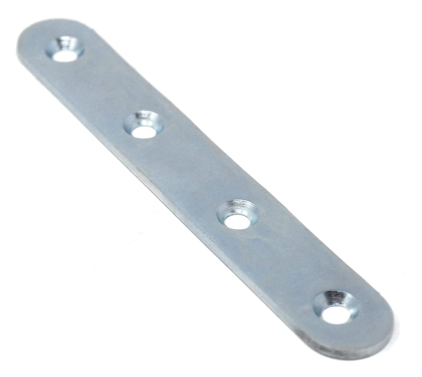 Design61 Set of 4 flat connectors, perforated plate, fixing plate, metal connector, wood connector, connecting plate 120mm
