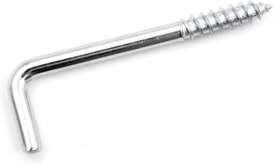 Design61 10x Gerade Schraubhaken Konsolhaken Stahlhaken Wandhaken mit Gewinde Einschraubhaken für Wand & Decke Haken zur Befestigung von Seilen Ketten Pflanzen Lampen (50 x 5mm, 10, stück)