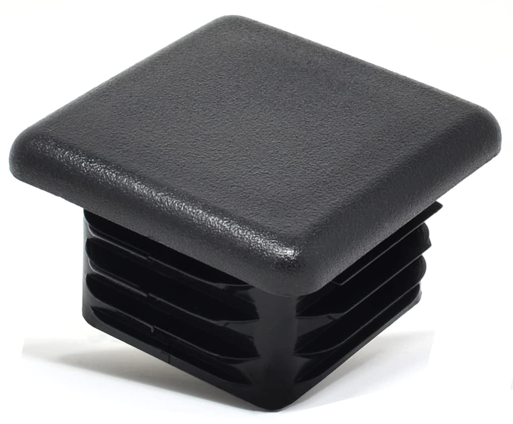 Design61 4x Vierkant Rohrstopfen Lamellenstopfen 50x50 mm mit Lamellen für Innenmaß 42-44,8 mm