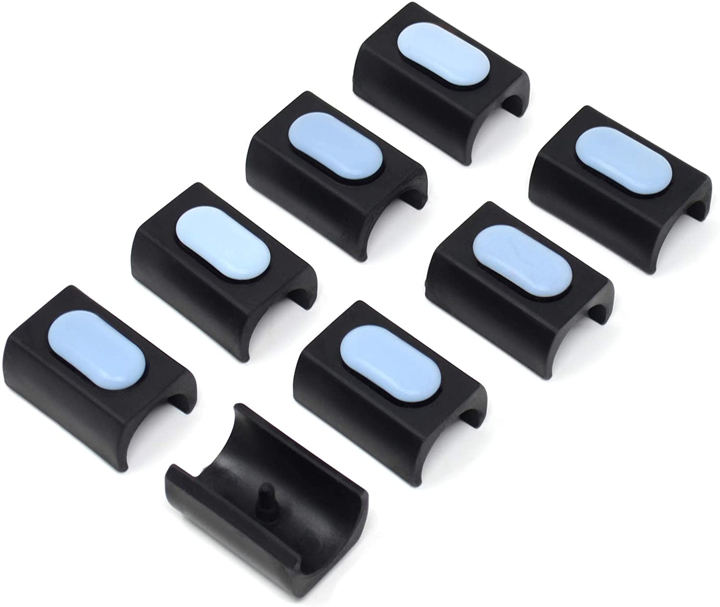 Design61 Lot de 8 patins en PTFE pour chaises cantilever, patins pour chaises Ø 18-20 mm, patins pour meubles, patins à pince